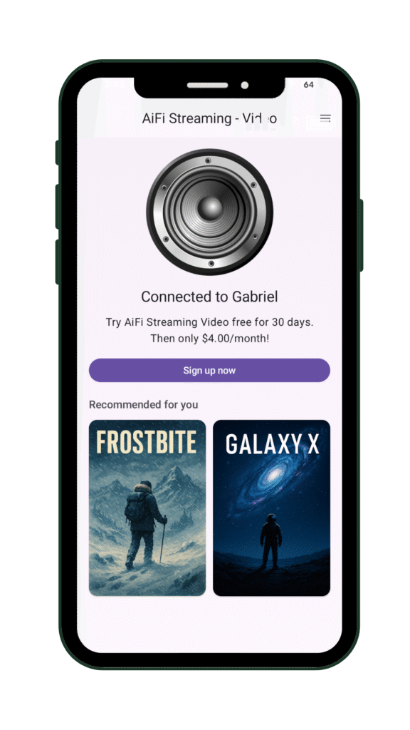 end screen AIFI for Video Streaming